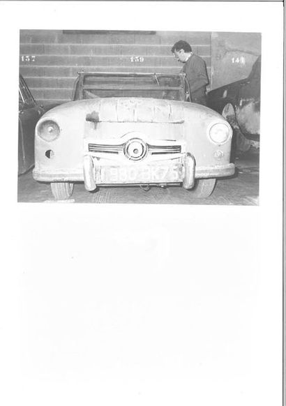 1952 PANHARD X86 Junior SIAA Di Rosa Numéro de série 480153 
Réalisation à titre...
