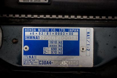 1995 HONDA NSX Numéro de série JHMNA12600T400041

Vendue neuve en France

Toujours...