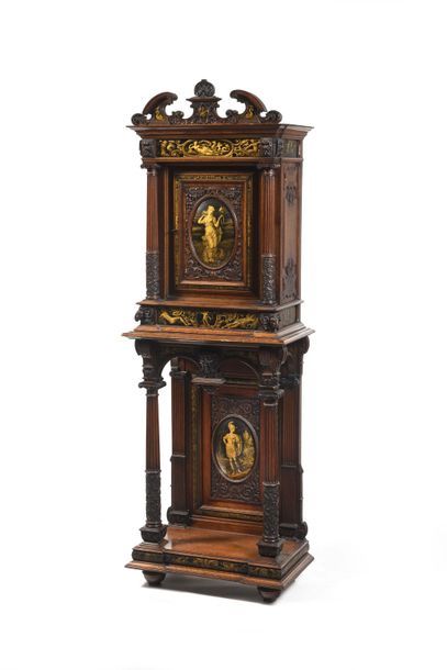 Walnut cabinet carved in the taste of the...