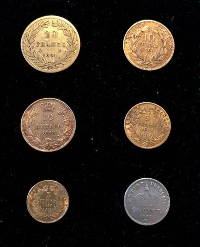 null FRANCE-YUGOSLAVIA -1 piece 20 Francs gold, Louis-Phillippe -1 piece 5 Francs...