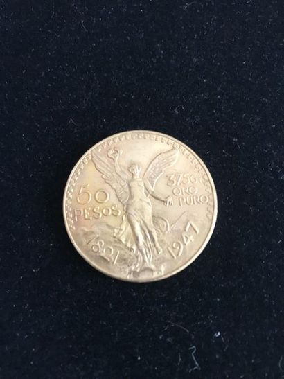 null MEXIQUE 1 pièce de 50 pesos or - 1821-1947 Poids : 41,7 g