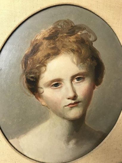 null Firmin MASSOT (1766-1849) "Esquisse d'un portrait d'Adèle Massot (1803-1867),...