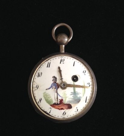 null TASTE WATCH with ringing on demand Enamelled dial of a character. (Accidents)...