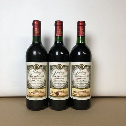 null 3 bouteilles CHÂTEAU RAUZAN GASSIES 1983 2e GC Margaux (niveaux : 2 très léger...