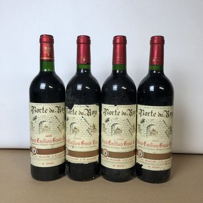 null 4 bouteilles : 1 CHÂTEAU PORTE DU ROY 1999 Saint-Emilion Grand Cru, 3 CHÂTEAU...