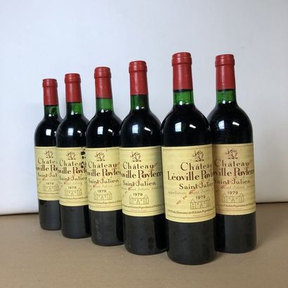 null 6 bouteilles CHÂTEAU LEOVILLE POYFERRE 1979 2e GC Saint-Julien (niveaux léger...