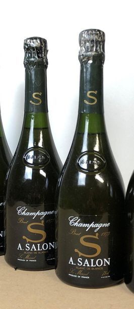 null 2 bottles CHAMPAGNE SALON 1973 Cuvée "S" (levels: 1 to 2.9cm, 1 to 3cm, old...