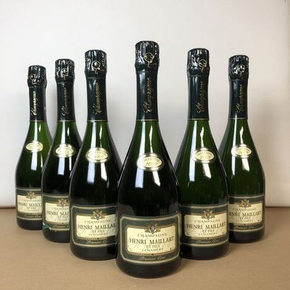 null 6 bottles CHAMPAGNE HENRI MAILLART & FILS 2009 1er Cru Vintage (faded labels,...