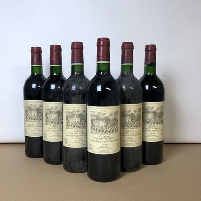 null 6 bottles CHÂTEAU PARADIS CASSEUIL 1998 Bordeaux (levels: 4 very light low,...
