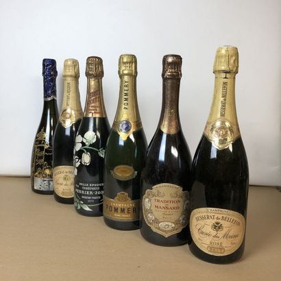 null 6 bottles : 2 CHAMPAGNE BESSERAT BELLEFON "Cuvée des Moines" Rosé, 1 CHAMPAGNE...