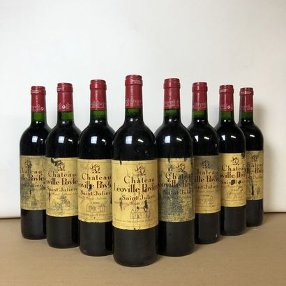 null 8 bouteilles CHÂTEAU LEOVILLE POYFERRE 1996 2e GC Saint-Julien (niveaux : 4...
