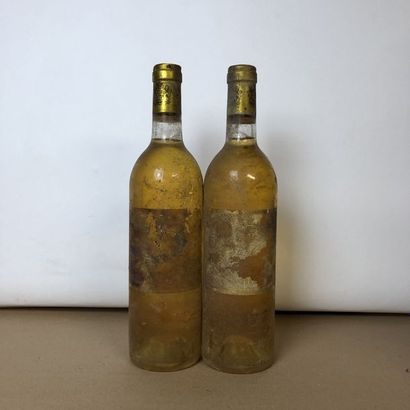 null 2 bouteilles CHÂTEAU SUDUIRAUT 1988 Sauternes (niveaux très léger bas, étiquettes...