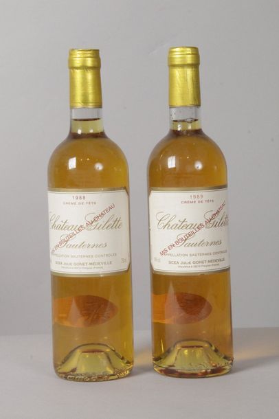 null 2 bouteilles : 1 CHÂTEAU GILETTE 1988 "Creme de tête" Sauternes, 1 CHÂTEAU GILETTE...