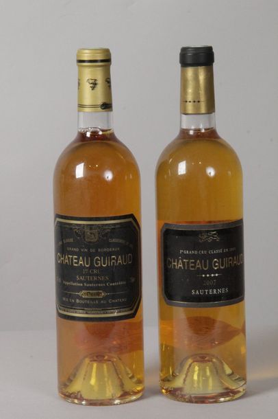 null 2 bouteilles : 1 CHÂTEAU GUIRAUD 1998 1er Cru Sauternes, 1 CHÂTEAU GUIRAUD 2007...