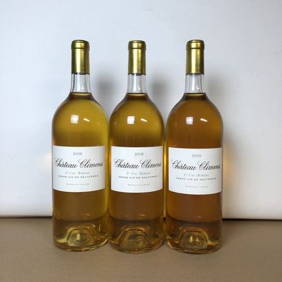 null 3 magnums CHÂTEAU CLIMENS 2008 1er Cru Barsac (very light low levels, faded...