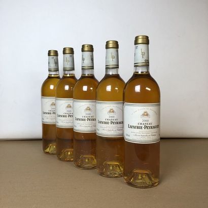 null 5 bouteilles CHÂTEAU LAFAURIE PEYRAGUEY 2000 1er Cru Sauternes (niveaux très...