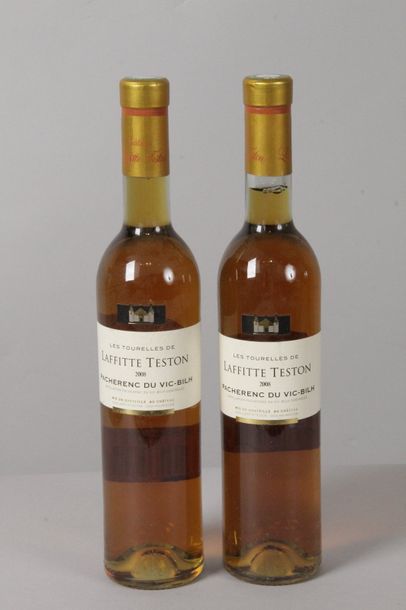 null 6 bouteilles : 2 demi-bouteilles LES TOURELLES DE LAFFITTE TESTON 2008 Pacherenc...