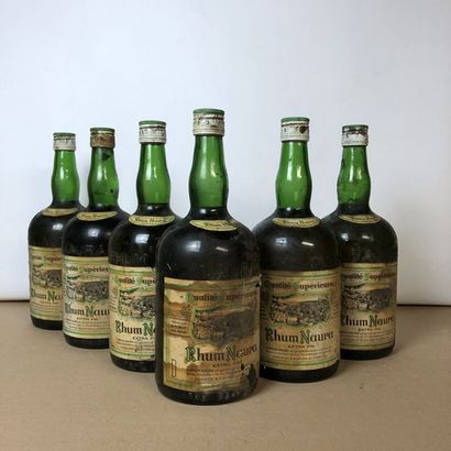 null 6 bouteilles RHUM NAURA Extra Fin Qualité Supérieur (niveaux léger bas, étiquettes...