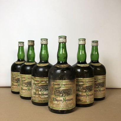 null 6 bouteilles RHUM NAURA Extra Fin Qualité Supérieur (niveaux léger bas, étiquettes...