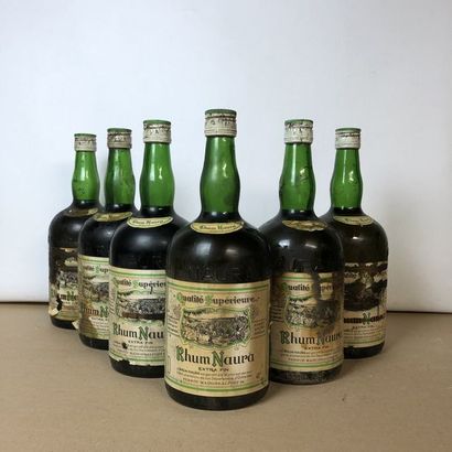 null 6 bouteilles RHUM NAUTRA Extra Fin Qualité Supérieur (niveaux léger bas, étiquettes...