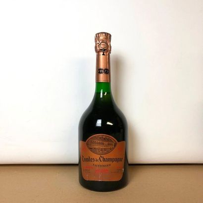 null 1 bottle CHAMPAGNE COMTES DE CHAMPAGNE 1973 Rosé Taittinger (very light low...