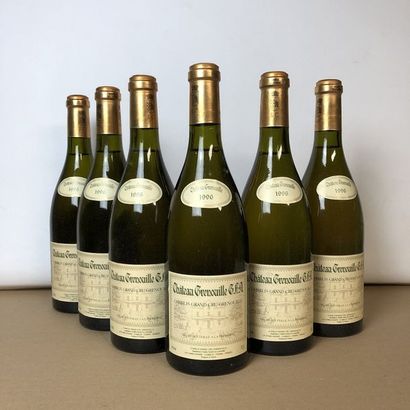 null 6 bottles CHABLIS 1996 Grand Cru Château Grenouille (levels: 1 to 2.5cm, 4 to...