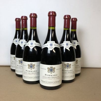 null 6 bottles POMMARD 2003 1er cru "Clos des Epenots" Domaine du Château de Meursault...