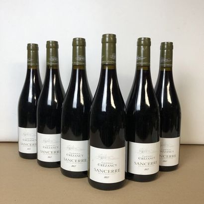 null 6 bouteilles SANCERRE 2017 Château de Crézancy (étiquettes fanées, très léger...