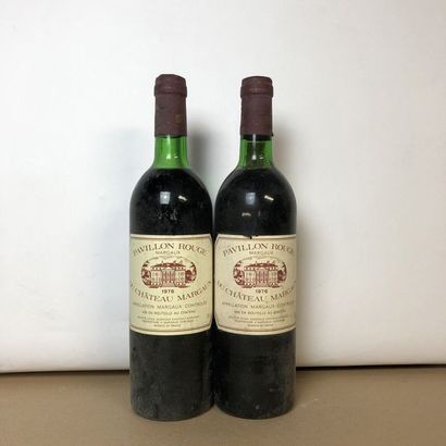 null 2 bouteilles CHÂTEAU PAVILLON ROUGE 1976 (2e vin Château Margaux) Margaux (niveaux...