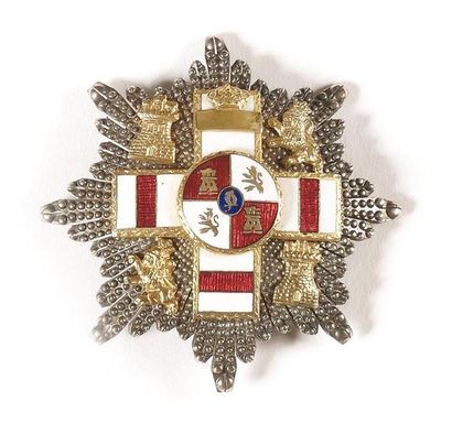 null Espagne Ordre du merite militaire Petite plaque de grand officier (temps de...