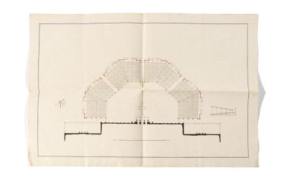 null Pierre FONTAINE (1762-1853), attribué à. Plan de la tribune et de l’amphithéâtre...