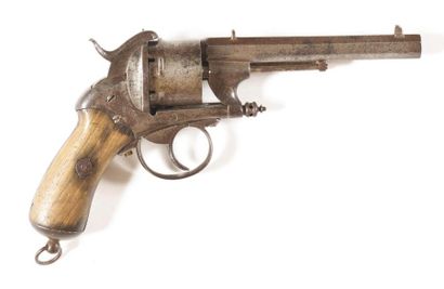 null Chamelot Delvigne pinfire revolver, six shots, calibre 12 mm, double action....