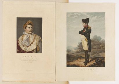 null Trois gravures : -BOUILLON, d’après. BONAPARTE 1er CONSUL DE LA REP FRANC. Gravure...