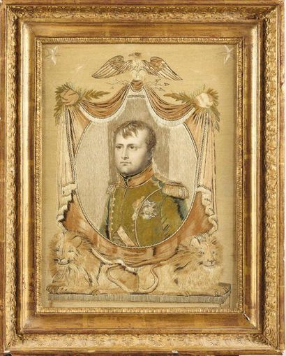  L’Empereur Napoléon Ier en buste de ¾ en...