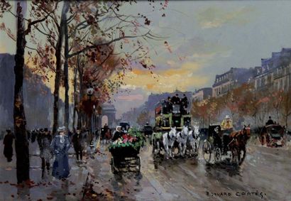 EDOUARD CORTES 1882-1969. Avenue des Champs-Elysées...