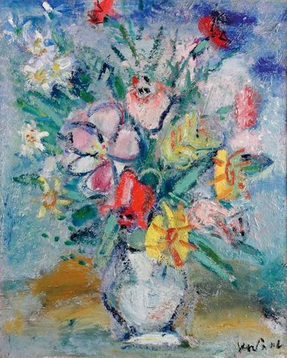 null GEN-PAUL 1895-1975. Vase de fleurs. Huile sur toile, signée en bas à droite....