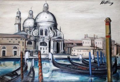 null FRANTZ PRIKING (1929-197) Venise. Huile sur toile, signée en bas à droite. 90...