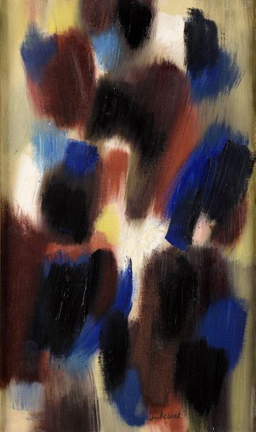 null PIERRE FULCRAND (1914-2000) "Composition abstraite" Huile sur toile signée en...