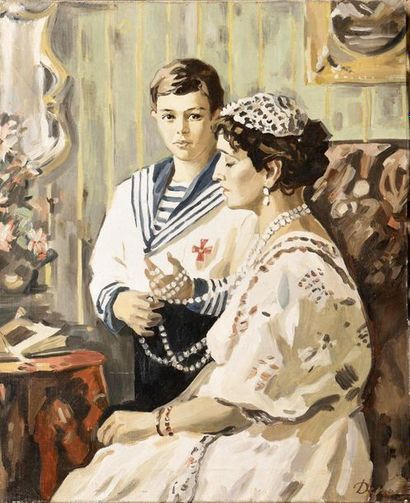 null ECOLE RUSSE du XXe siècle

Portrait du Tsarevitch Alexeï et d’Alexandra Feodorovna

Signé...