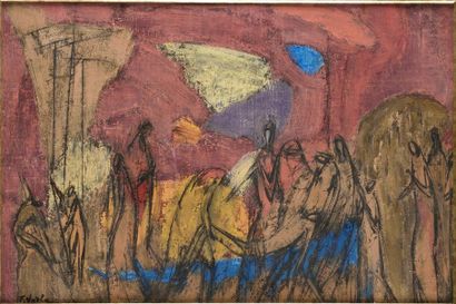 null VARLA Félix (1903-1986)

Descent from the cross

Pastel 

Signed lower left...