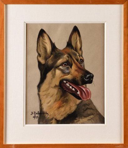 null RIABOUCHINE Boris (1898-1975)

German Shepherd Dog

Watercolour, gouache on...