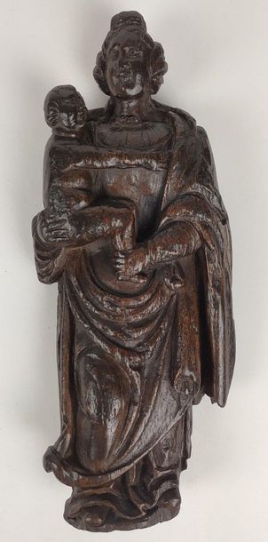 null CHILD VIRGIN in carved oak. XVIIth century Height: 24 cm Expert: Cabinet Fl...