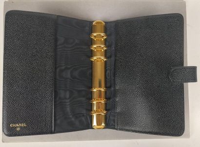 null CHANEL Black grained leather agenda holder (new condition) n°4908931