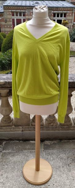 HERMES Mixed cashmere and silk pullover with...