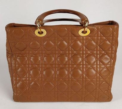 null CHRISTIAN DIOR, circa 2000 Lady Di bag in brown quilted lamb leather, gold charms,...