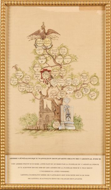 null Family Tree of Napoleon Bonaparte, branch of Cardinal Fesch Family Tree painted...