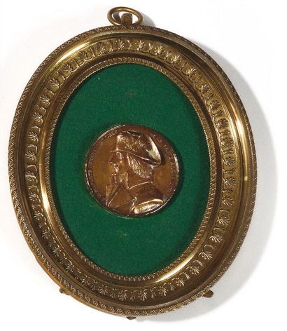 null Deux objets : -ROGAT, d’après. « Le Général Bonaparte » Médaille en bronze,...