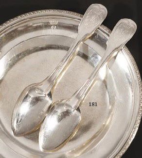 null PRINCE EUGENE DE BEAUHARNAIS Two tablespoons, fillet model, from the service...