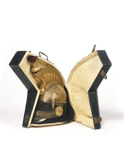 Cuirassier officer's helmet model 1845. Silver...