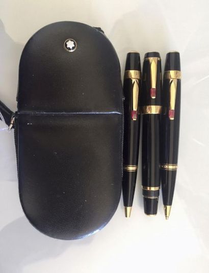  MONTBLANC - BOHEME ROSE Set consisting of a mechanical pencil, a fountain pen and...